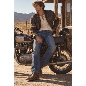 Bull-it Mens Slim Fit Motorcycle Riding Jeans Dark Wash Blue Size 30 S